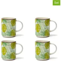 Excelsa Set 4 Of Mugs Foliage Porzellan 30 Cl Bunt