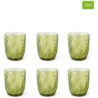 Excelsa Set Von 6 Wasserglas Leaf Glas 30 Cl Grün