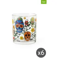 Excelsa Set mit 6 Wassergläsern Calavera Glas 25 cl Bunt