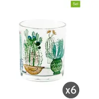 Excelsa Set Von 6 Wasserglas Cactus Glas 25 Cl Bunt