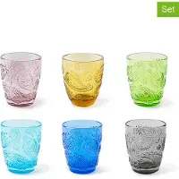 Excelsa Set mit 6 Wassergläsern Cachemire Glas 30 cl Bunt