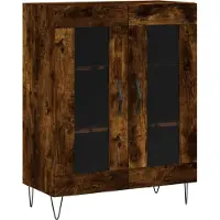 vidaXL Highboard Räuchereiche 69,5x34x180 cm Holzwerkstoff
