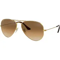 Ray-Ban RB 3025 AVIATOR Unisex-Sonnenbrille Vollrand Pilot Metall-Gestell, gold