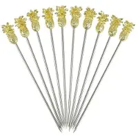 Beaumont Ananas Garnish Cocktailspieße Pk10 Gold