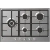 Candy CHG7WLWPX, Edelstahl, Integriert, 75 cm, Gaskochfeld, Edelstahl, 5 Zone(n)