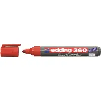 Edding Whiteboard Marker 360, Rundspitze, 10 Stück, rot