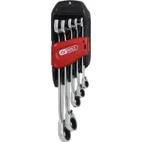 Ks Tools DUO GEAR Ringmaulschlüssel-Satz,Maul-Ratschenfunktion,5-teilig, umschaltbar