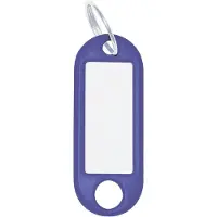 Wedo Schlüsselanhänger 18 mm mit Ring, Blau, 100 Stück