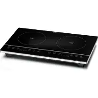 Rommelsbacher Doppelkochplatte CT 3405/IN Induktion, Glaskeramikkochfläche, Touch Control, 10 Leistungsstufen, 10 Temperaturstufen, 180 Minuten Zeitschaltuhr, Topferkennung, 2 Kochzonen, 34000 Watt