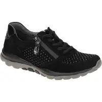 Gabor ROLLINGSOFT Damenschuhe - sportliche Schnür- Halbschuhe schwarz