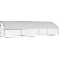 vidaXL Hundekäfig 4 stk. Silber 8 x 2 x 2 m Verzinkter Stahl