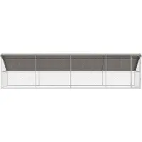 vidaXL Hundekäfig 4 pcs Silber 8 x 2 x 2 m Verzinkter Stahl