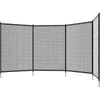 Welikera Pool Sicherheitszaun, Poolzaun für Kinder, 4-teilig, Aluminium/Texteline, 365 x 126 cm, Schwarz