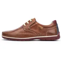 Pikolinos für Damen. M9A-4118 Braune Marbella-Lederschuhe (39), Wohnung, Schnürsenkel, Lässig