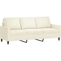 vidaXL 4-tlg. Sofagarnitur Creme Samt
