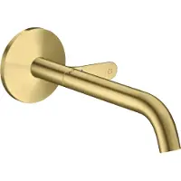 Hansgrohe AXOR One Waschtischmischer für Wandmontage Select, Unterputz, Ausladung 220mm, 48112950, Farbe: Brushed Brass