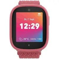 XPLORA X6 Gen 2 Kindersmartwatch Textilarmband, L 90 - 146 mm / B 22mm x H 3.3 mm, Pink