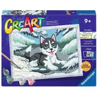 Ravensburger Malen nach Zahlen Set - kreative Husky Malset