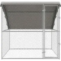 vidaXL Hundekäfig Silber 2 x 2 x 2 m Verzinkter Stahl