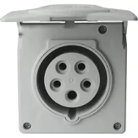 Pce CEE Wandsteckdose mit Klappdeckel Unterputz 16A 5P 400V IP44 Steckdose