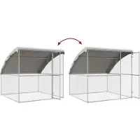 vidaXL Hühnerkäfig 4 stk. Silber 800 x 200 x 200 cm Stahl und PE