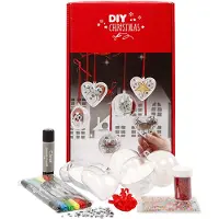 Creativ Company Weihnachts-Ornamente, Glitzer-Modelliermassen-Set für Kinder, Mehrfarbig, 1 Stück(e)