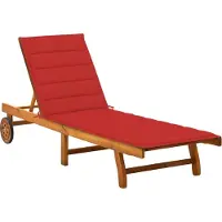Prolenta Maison Exclusive - Sonnenliege mit Auflage Akazie Massivholz