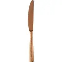 WAS Germany 12x Menümesser ONYX BLUSH, 23,5 cm, strukturierte Oberfläche, PVD-Beschichtung roségold, Chromstahl 13/0