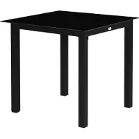 Welikera Gartentisch Outdoor-Tisch Outdoor-Loungetisch, wetterbeständig, 80 x 80 x 74 cm, Schwarz