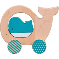 Petit Collage protagonist Walfisch Junior 12 cm Holz beige