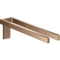 Hansgrohe AXOR Universal Rectangular Handtuchhalter, Metall, doppelt, fest, Länge 380mm, 42622