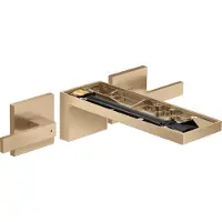 Hansgrohe Fertigset Axor MyEdition 3-Loch-Waschtischarmatur, Wd, o. Pl., brush. bron