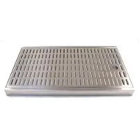 BieTal Tropfblech Tropfschale Abtropfblech Tropfkasten 44x27,5x2,7cm Edelstahl