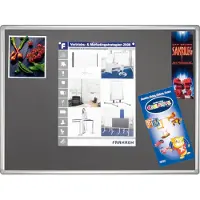 Franken Pinnwandtafel PRO, Filz, Wandmontage im Hoch- & Querformat, Aluminiumrahmen, grau, 1500 x 1000 mm