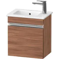 Duravit Sivida Waschtischunterbau, Türanschlag links, Griffleiste chrom, 400x287x443mm, zu ME by Starck, SV4642L10790000, Farbe: Nussbaum matt