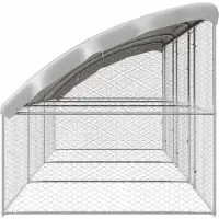 vidaXL Hundekäfig 3 pcs Silber 6 x 2 x 2 m Verzinkter Stahl