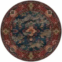Bamyum Kinevart Bedruckter Teppich Chenille-Druck Maschinell Hergestellt 160 x 160 cm