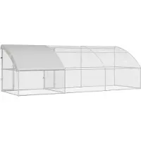 vidaXL Hühnerkäfig 3 stk. Silber 600 x 200 x 200 cm Stahl und PE