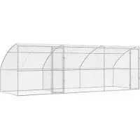 vidaXL Hundekäfig 3 pcs Silber 6 x 2 x 2 m Verzinkter Stahl