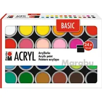 Marabu Acrylfarbe Basic Set 24 x 18 ml