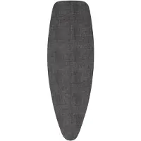 Brabantia Bügelbrettbezug D, Bügelbrettabdeckung, Schaum, Schwarz, Einfarbig, 1350 x 450 mm, 450 mm