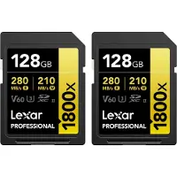 Lexar Professional SDXC Gold 128GB 1800x UHS-II V60 2er-Pack