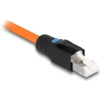 DeLOCK RJ45 Stecker feldkonfektionierbar Cat.6A, RJ45/LSA, Schwarz, Gerade, Cat6a, S/UTP (STP), 23/26