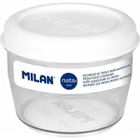 Milan Runde, luftdichte Lunchbox aus Tritan Nata 624 Weiß, 0,5 l