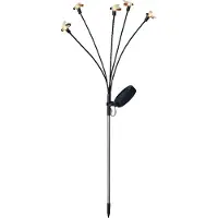 Kaemingk Solar Stabbeleuchtung 5 Bienen Plastik H.70cm schwarz/warmes weiß