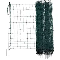 Kerbl Geflügelnetz Premium, grün,25m 106cm, Doppelspitze, elektrif.