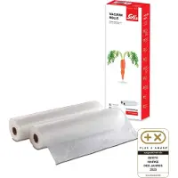Solis Vakuumierfolie für Vakuumierer, 2 Rollen BPA-frei, 600x40 cm, Dicke 110 µm