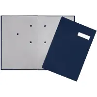 Pagna Unterschriftsmappe 20 Fächer, A4, Karton, Blau, Weiß, Porträt, 240 mm, 25 mm