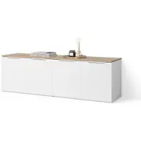 Livinity Wohnwand Piave Weiß/Sonoma 2 Teile, Model 58994