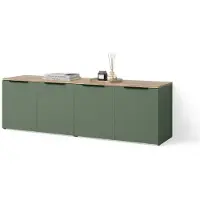 Livinity Wohnwand Piave Grün 2 Teile, Model 58802